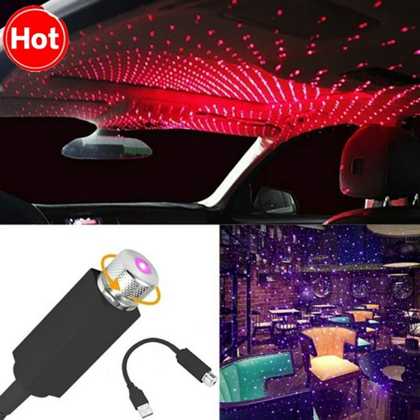 Car USB Star Ceiling Light Sky Projection Lamp Romantic Night Lights Atmosphere